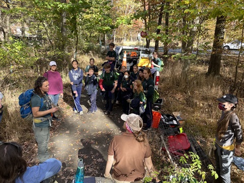 Photo of volunteers at habitat restoration event
